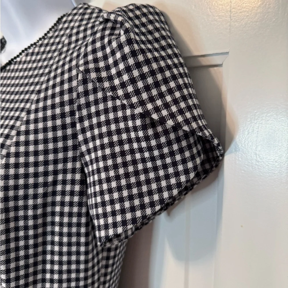 Calvin Klein Monochrome Check Midi Dress - Picture 2 of 4